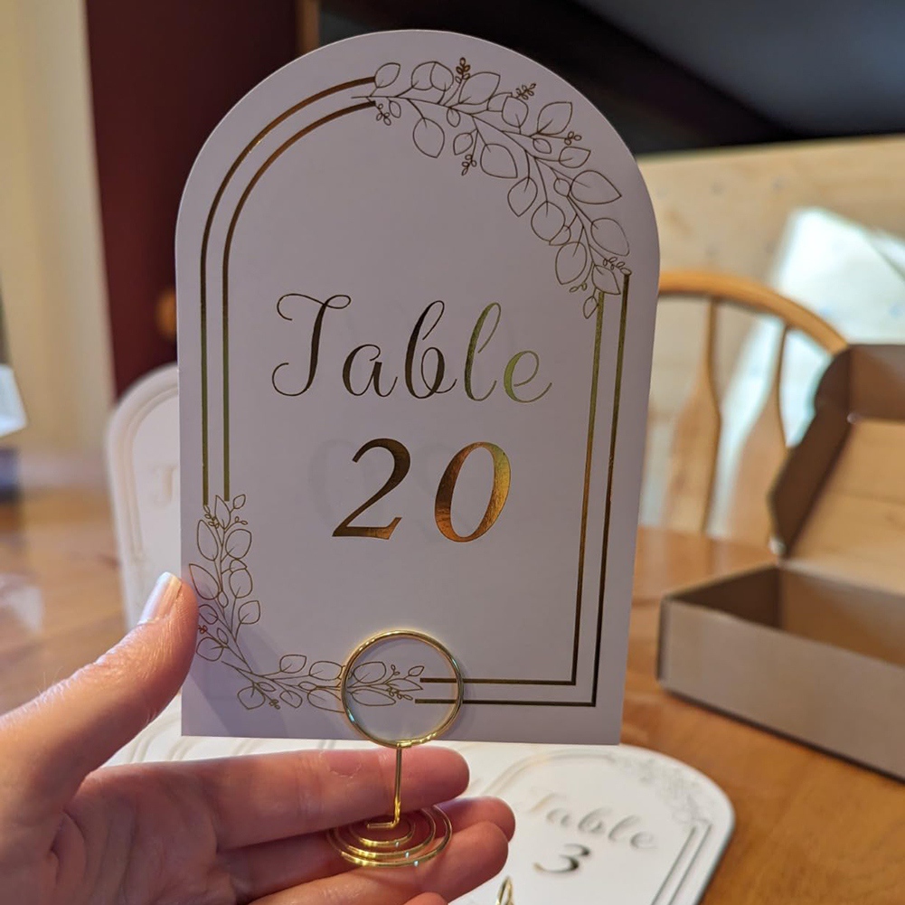 Table Number Gold - AT19 - أرقام طاولات الزفاف من